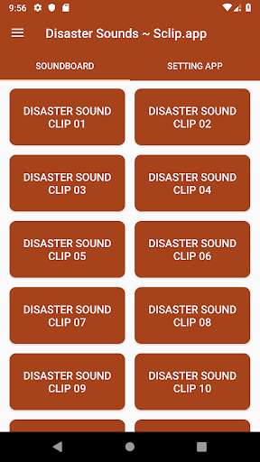 Run android online APK Disaster Sound Collections ~ Sclip.app from MyAndroid or emulate Disaster Sound Collections ~ Sclip.app using MyAndroid