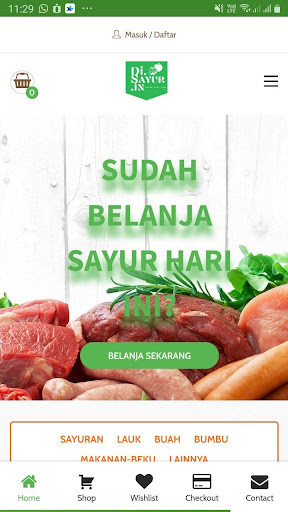 Run android online APK diSayur.in Surabaya from MyAndroid or emulate diSayur.in Surabaya using MyAndroid