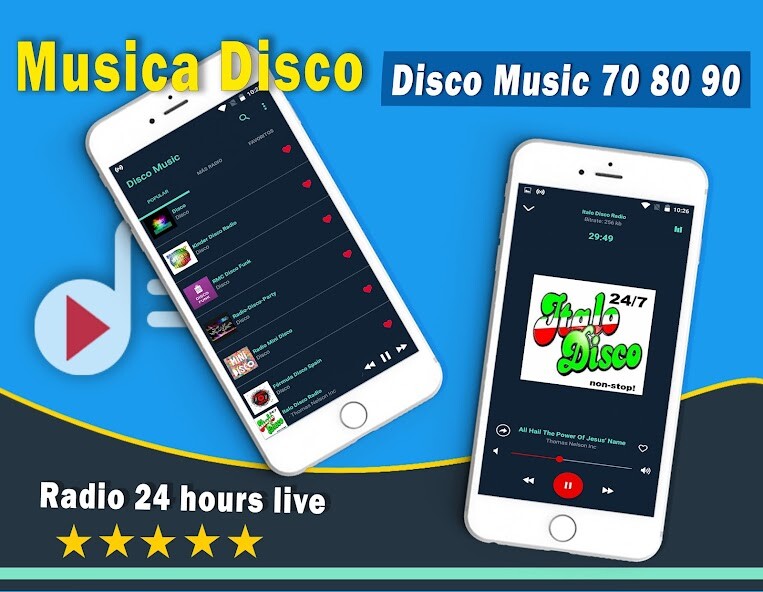 Run android online APK Disco Music 70 80 90 from MyAndroid or emulate Disco Music 70 80 90 using MyAndroid
