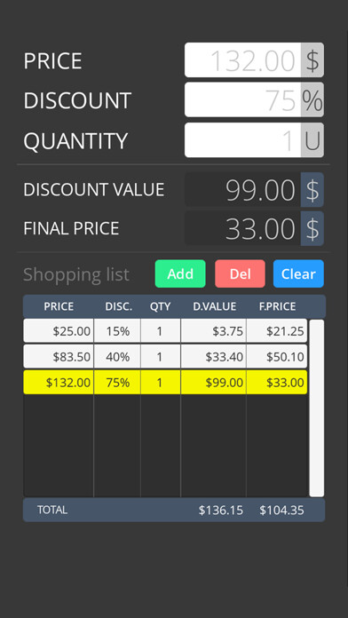 Emulate iPhone app Discount Calculator with List using MyAndroid Emulate iPhone app Discount Calculator with List using MyAndroid