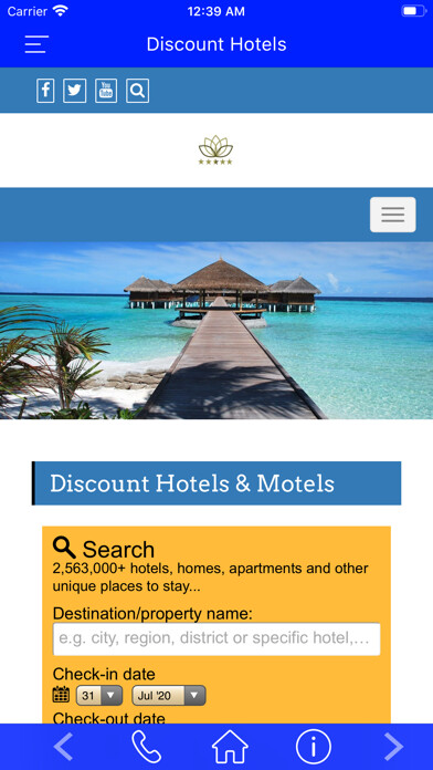Emulate iPhone app Discount Hotels - Cheap Deals using MyAndroid Emulate iPhone app Discount Hotels - Cheap Deals using MyAndroid