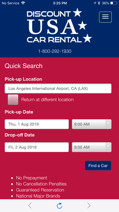 Emulate iPhone app Discount USA Car Rental using MyAndroid Emulate iPhone app Discount USA Car Rental using MyAndroid