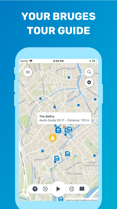 Emulate iPhone app Discover Bruges - Guide & Map using MyAndroid