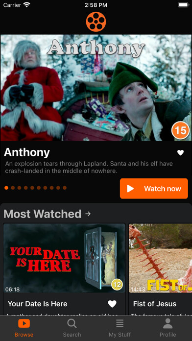Emulate iPhone app Discover Film using MyAndroid