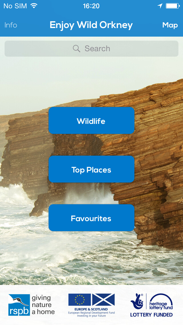 Emulate iPhone app Discover Orkney Wildlife using MyAndroid Emulate iPhone app Discover Orkney Wildlife using MyAndroid