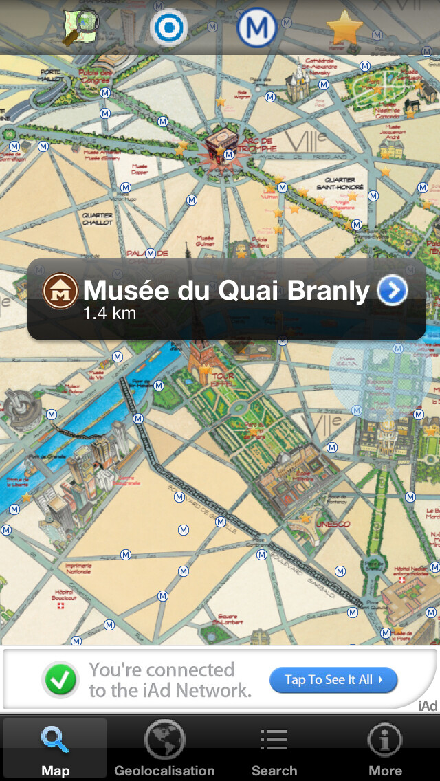 Emulate iPhone app Discover Paris - maps, metro & monuments - free version using MyAndroid Emulate iPhone app Discover Paris - maps, metro & monuments - free version using MyAndroid