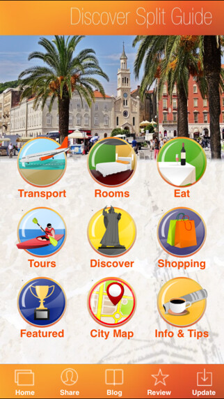 Emulate iPhone app Discover Split (Croatia) Guide using MyAndroid