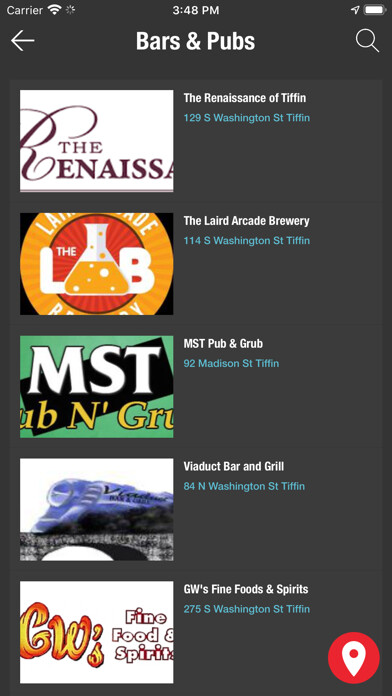 Emulate iPhone app Discover Tiffin! using MyAndroid