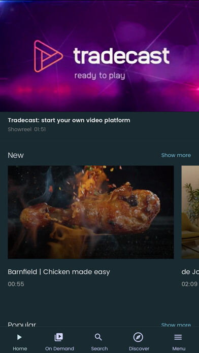 Emulate iPhone app Discover Tradecast using MyAndroid