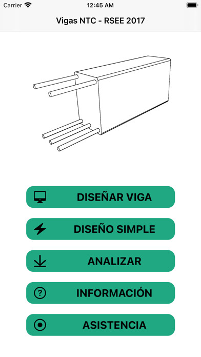 Emulate iPhone app Diseño de vigas NTC RSEE 2017 using MyAndroid Emulate iPhone app Diseño de vigas NTC RSEE 2017 using MyAndroid