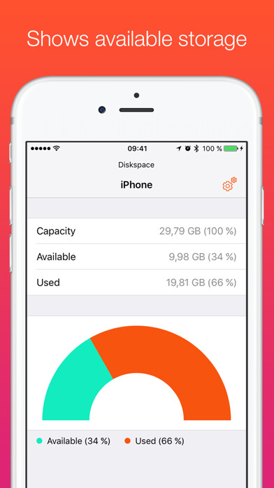 Emulate iPhone app Diskspace 3 using MyAndroid