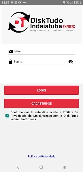 Run android online APK Disk Tudo Indaiatuba Express - Entregador from MyAndroid or emulate Disk Tudo Indaiatuba Express - Entregador using MyAndroid