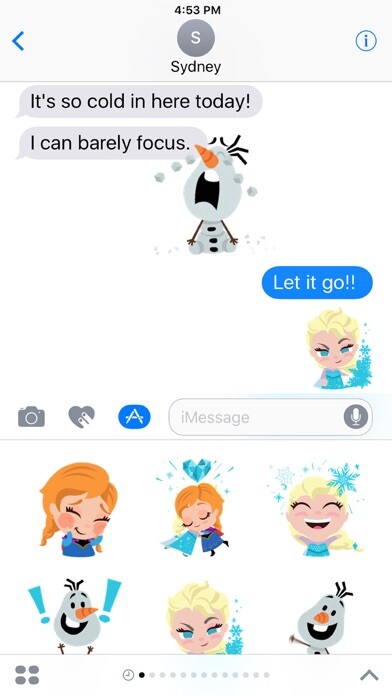 Emulate iPhone app Disney Stickers: Frozen using MyAndroid Emulate iPhone app Disney Stickers: Frozen using MyAndroid