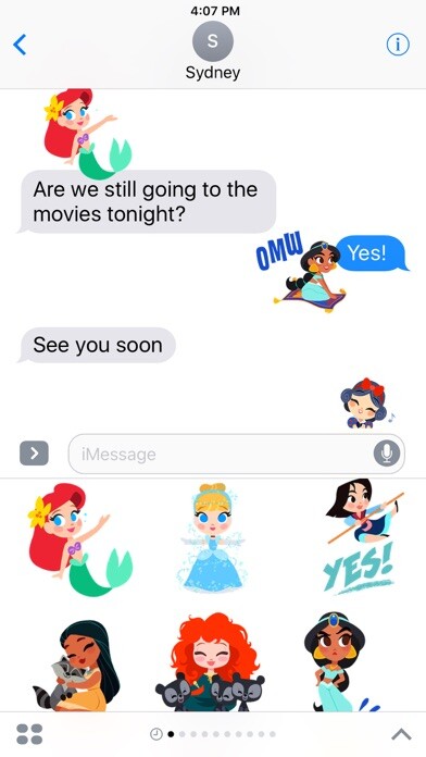 Emulate iPhone app Disney Stickers: Princess using MyAndroid Emulate iPhone app Disney Stickers: Princess using MyAndroid