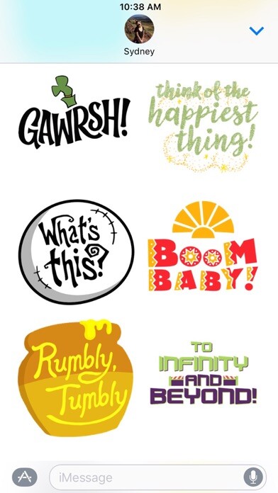 Emulate iPhone app Disney Stickers: Quotes using MyAndroid