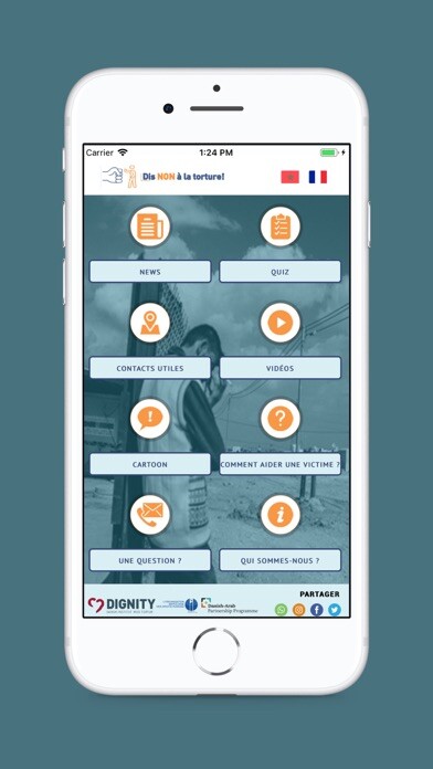 Emulate iPhone app Dis NON à la torture ! using MyAndroid