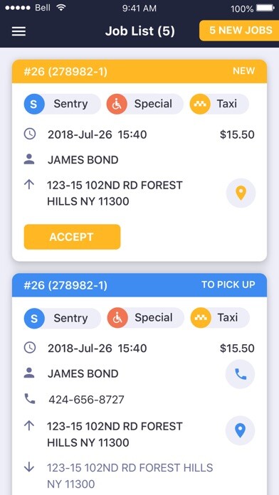 Emulate iPhone app Dispatch.City - Driver using MyAndroid