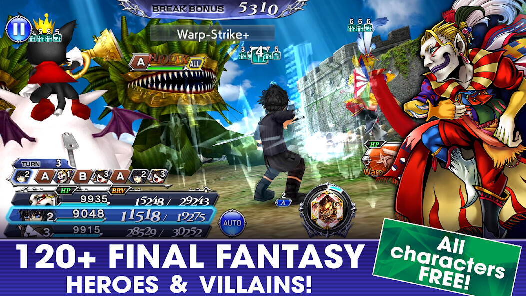 Emulate iPhone app DISSIDIA FINAL FANTASY OO using MyAndroid