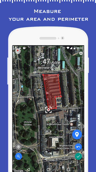 Run android online APK Distance  Area Measure from MyAndroid or emulate Distance  Area Measure using MyAndroid