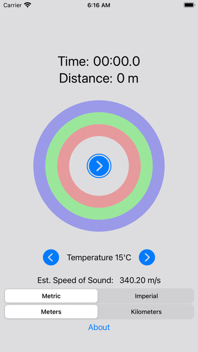 Emulate iPhone app Distance to Sound using MyAndroid