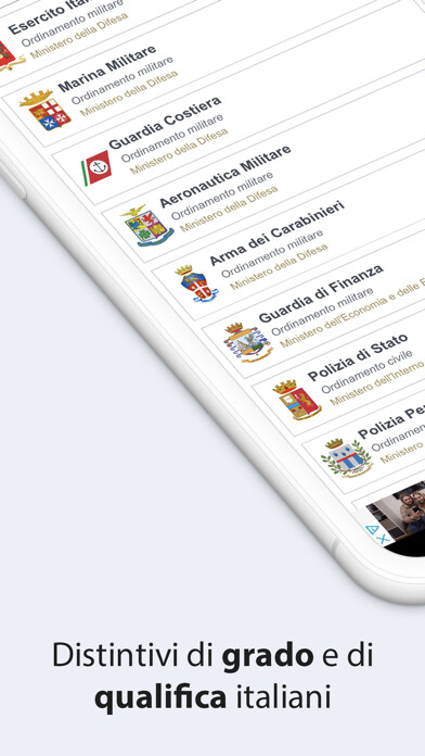 Emulate iPhone app Distintivi italiani using MyAndroid