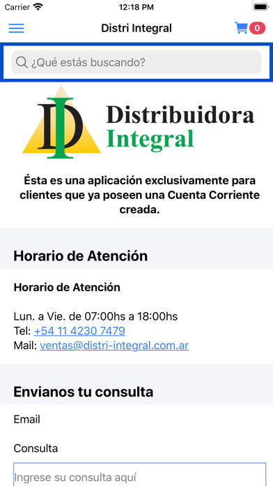 Emulate iPhone app Distribuidora Integral using MyAndroid Emulate iPhone app Distribuidora Integral using MyAndroid