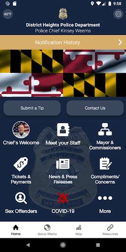 Run android online APK District Heights Police from MyAndroid or emulate District Heights Police using MyAndroid