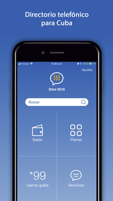 Emulate iPhone app Ditel - Directorio Cuba using MyAndroid Emulate iPhone app Ditel - Directorio Cuba using MyAndroid