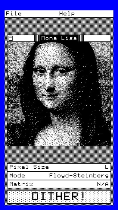 Emulate iPhone app Dither: Oldschool Photo Editor using MyAndroid