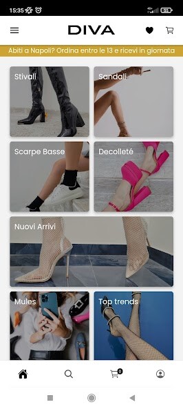 Run android online APK Diva Calzature from MyAndroid or emulate Diva Calzature using MyAndroid Run android online APK Diva Calzature from MyAndroid or emulate Diva Calzature using MyAndroid