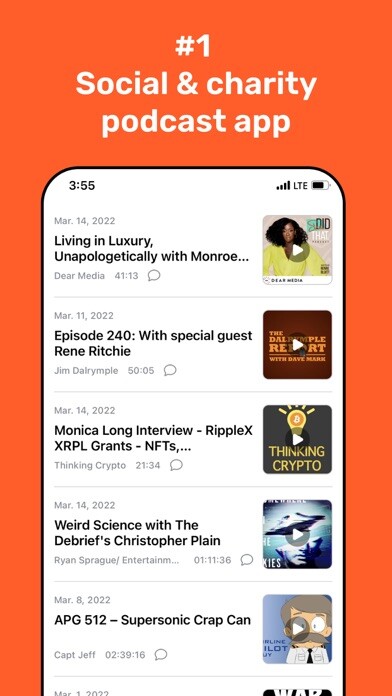 Emulate iPhone app Divecast: Social Podcast App using MyAndroid