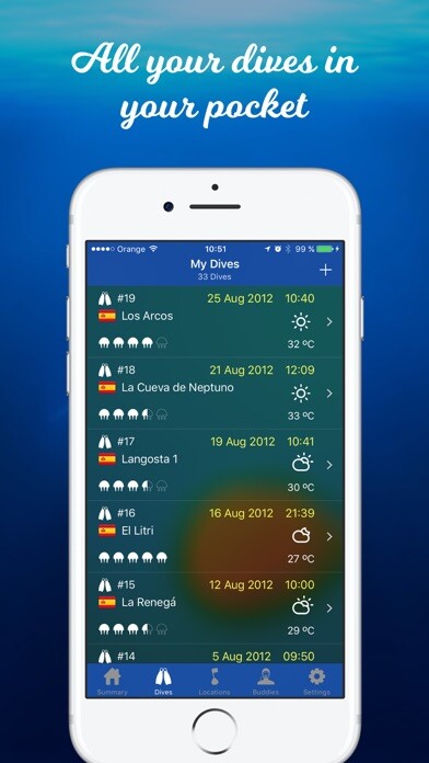 Emulate iPhone app Dive Diary - Scuba Logbook using MyAndroid Emulate iPhone app Dive Diary - Scuba Logbook using MyAndroid