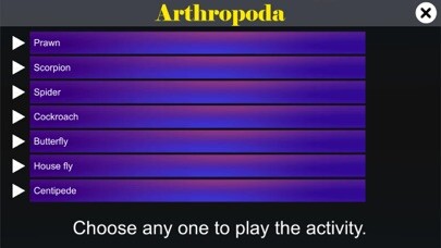 Emulate iPhone app Diversity in Living:Arthropoda using MyAndroid