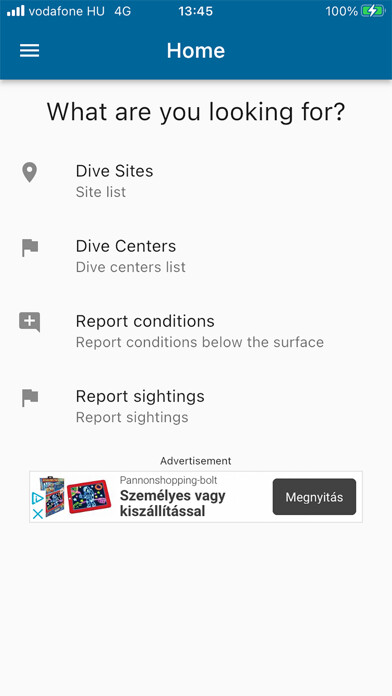 Emulate iPhone app Dive Site Overwatch using MyAndroid