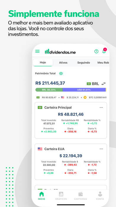 Emulate iPhone app Dividendos: Ações, FIIs, BDR using MyAndroid Emulate iPhone app Dividendos: Ações, FIIs, BDR using MyAndroid