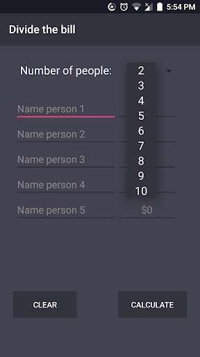 Run android online APK Divide the bill from MyAndroid or emulate Divide the bill using MyAndroid