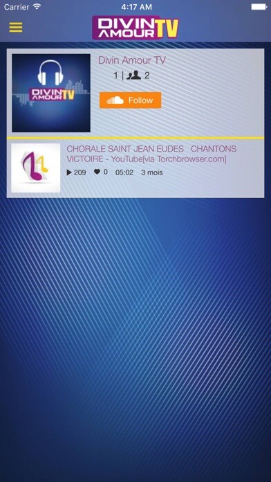 Emulate iPhone app Divin Amour TV using MyAndroid Emulate iPhone app Divin Amour TV using MyAndroid