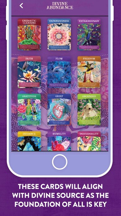 Emulate iPhone app Divine Abundance Oracle Cards using MyAndroid