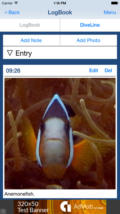 Emulate iPhone app Diving Log - Scuba Logbook using MyAndroid