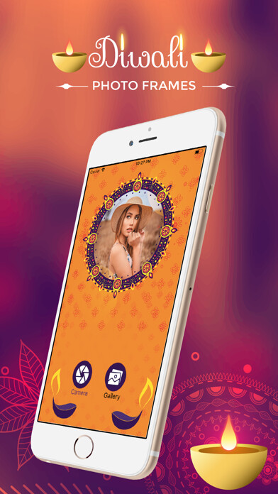 Emulate iPhone app Diwali Photo Frames Deluxe using MyAndroid