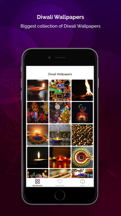 Emulate iPhone app Diwali Wallpapers & Greetings using MyAndroid