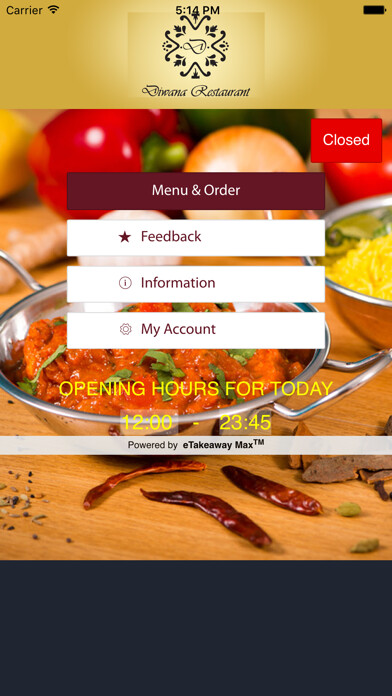 Emulate iPhone app Diwana Restaurant using MyAndroid Emulate iPhone app Diwana Restaurant using MyAndroid