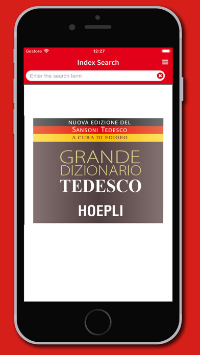 Emulate iPhone app Dizionario Tedesco Hoepli using MyAndroid