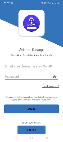 Run android online APK DJek - Delivery Ojek from MyAndroid or emulate DJek - Delivery Ojek using MyAndroid