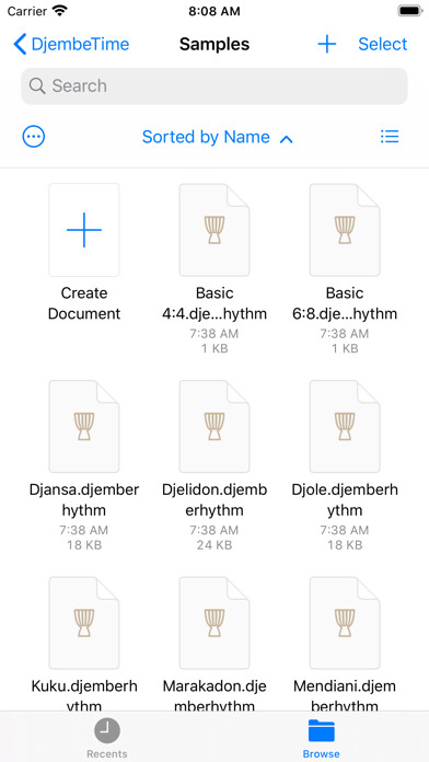Emulate iPhone app DjembeTime using MyAndroid