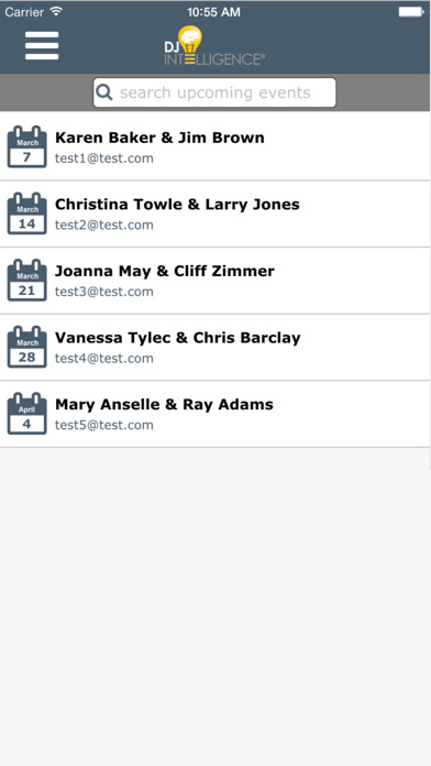 Emulate iPhone app DJ Intelligence: Event Viewer using MyAndroid