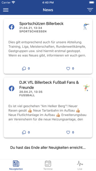 Emulate iPhone app DJK-VfL Billerbeck 1912 e.V. using MyAndroid Emulate iPhone app DJK-VfL Billerbeck 1912 e.V. using MyAndroid