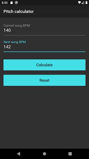 Run android online APK DJ Pitch Calculator from MyAndroid or emulate DJ Pitch Calculator using MyAndroid