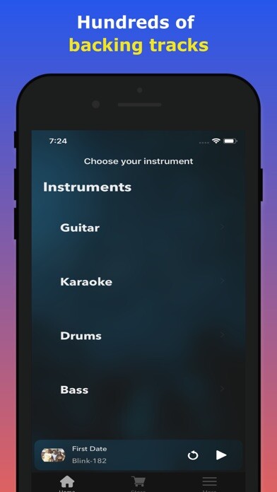 Emulate iPhone app DK Backing Tracks using MyAndroid