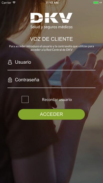 Emulate iPhone app DKV Voz Cliente using MyAndroid